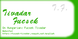 tivadar fucsek business card